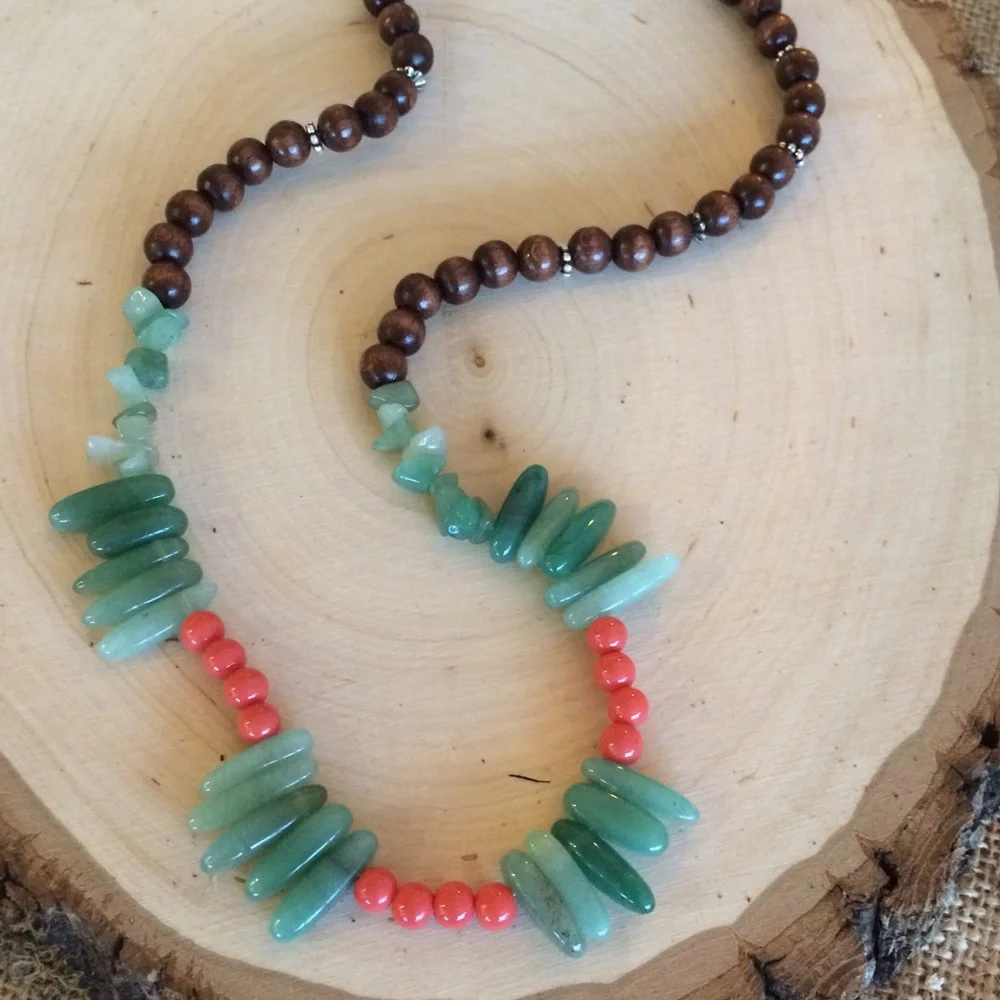 Handmade boho statement necklace